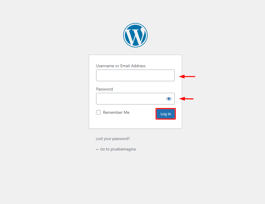 admin wordpress