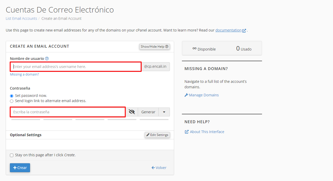 direccion de correo electronico