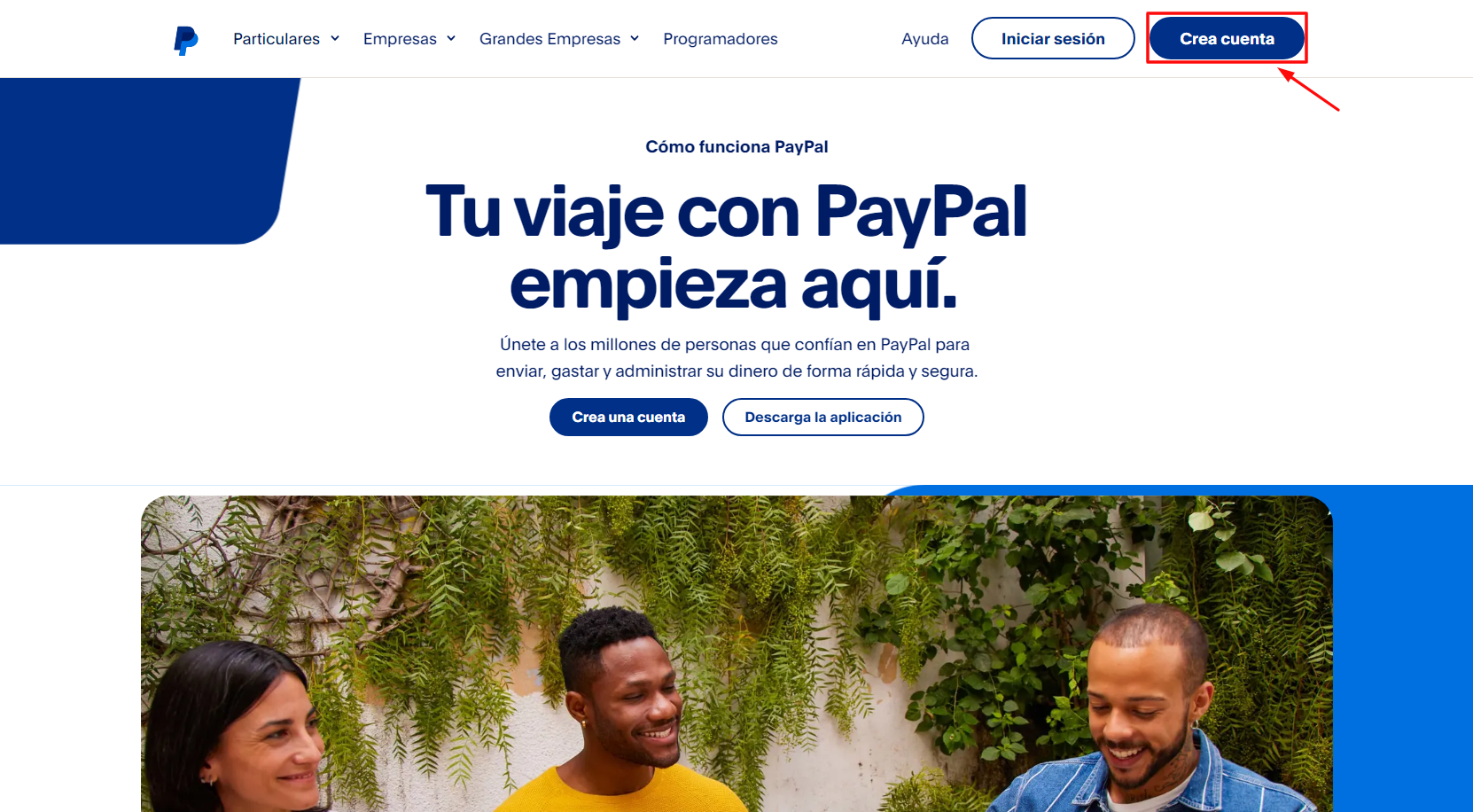 crear cuenta paypal