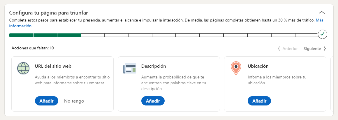 como crear una pagina empresarial