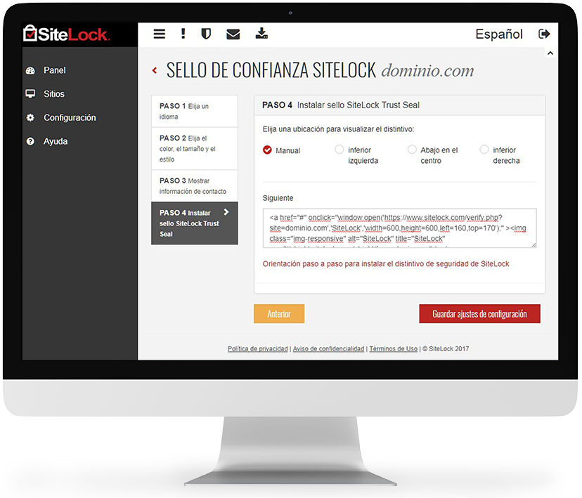 Wizar para generación de Sello de Seguridad