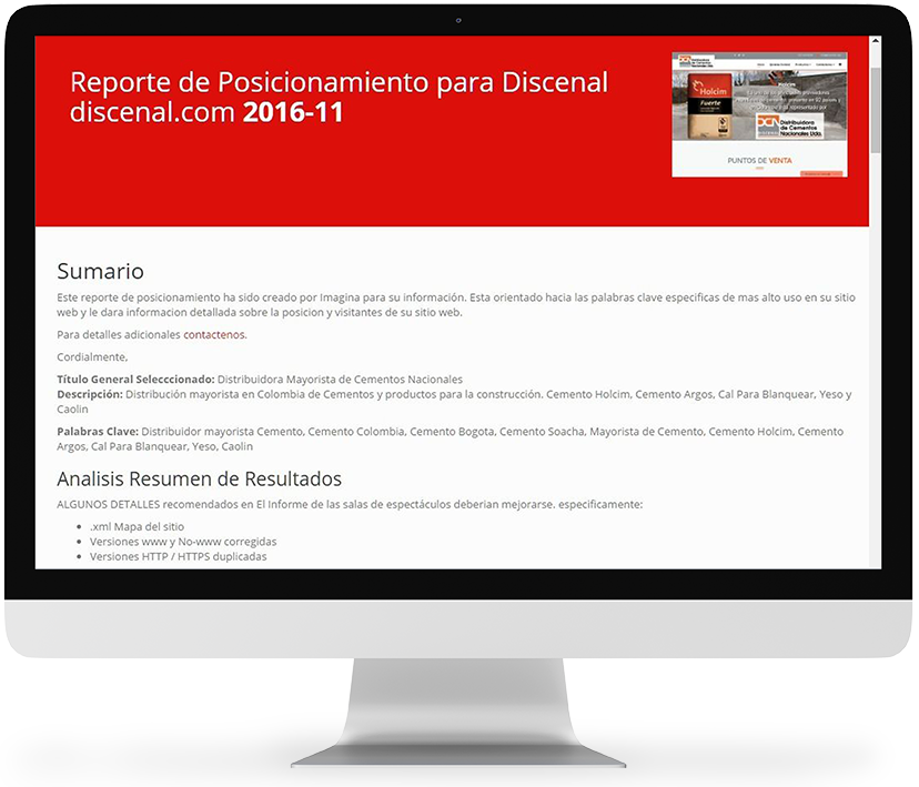 Reporte Detallado de Posicionamiento